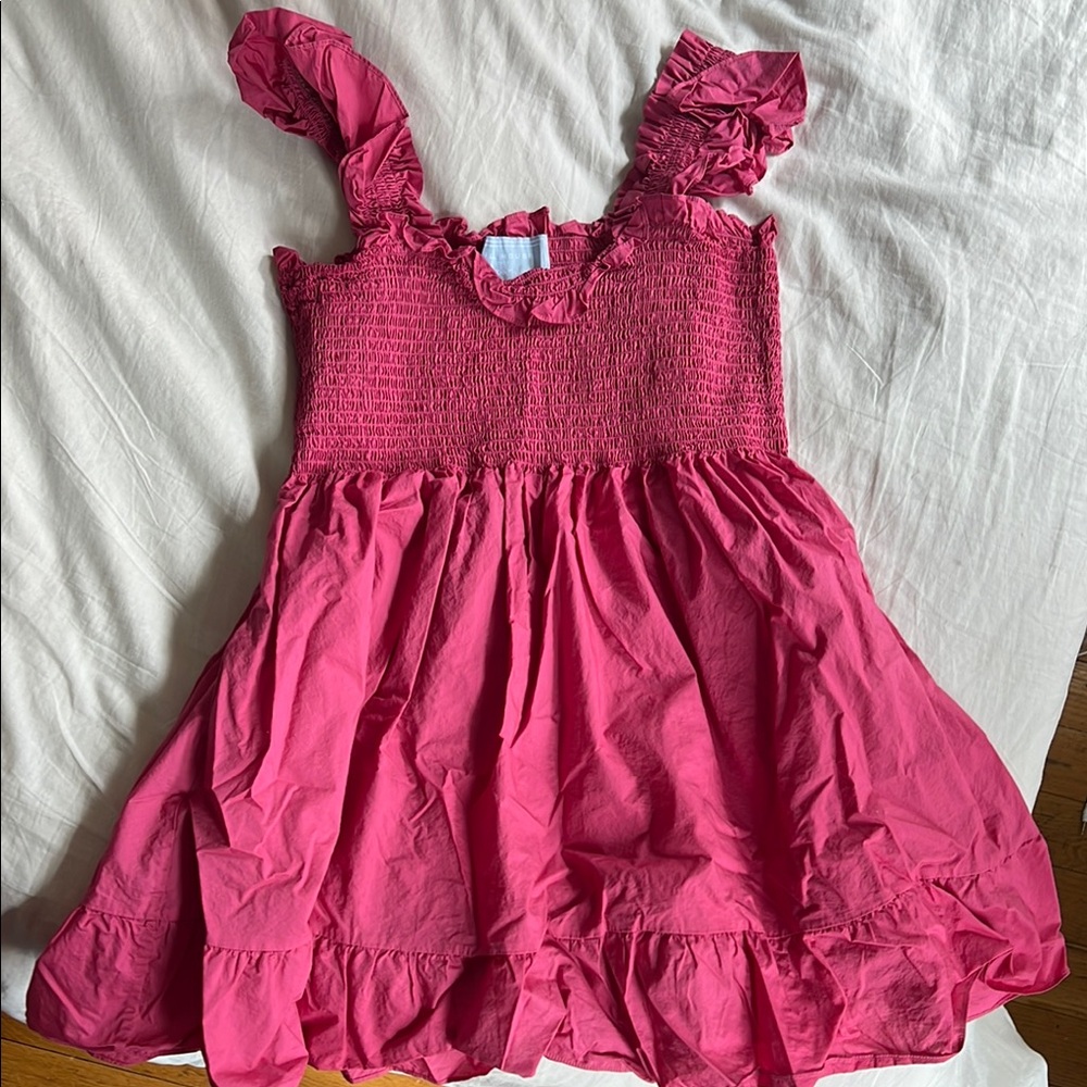 Hill House Home The Nap Dress Ruffled mini Dress Pink XL